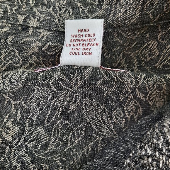 Vtg 90s bronze micro crinkle floral skirt set — JM Collection Jennifer Moore - Picture 6 of 16